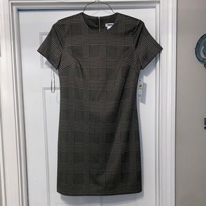 DKNY Black and White Checkered Dress